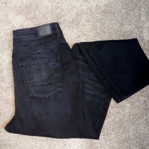 Black American Eagle mom jeans
